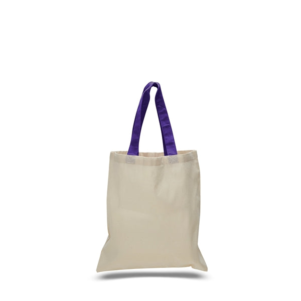 Cotton Economical Bag with Color Handles