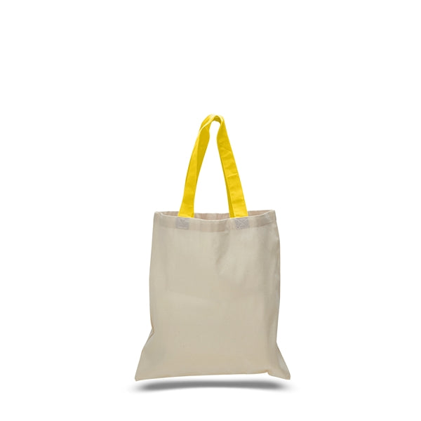 Cotton Economical Bag with Color Handles