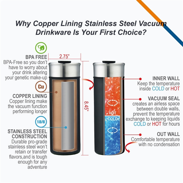 Bounce Stainless Steel Travel Bottle - 18 OZ.