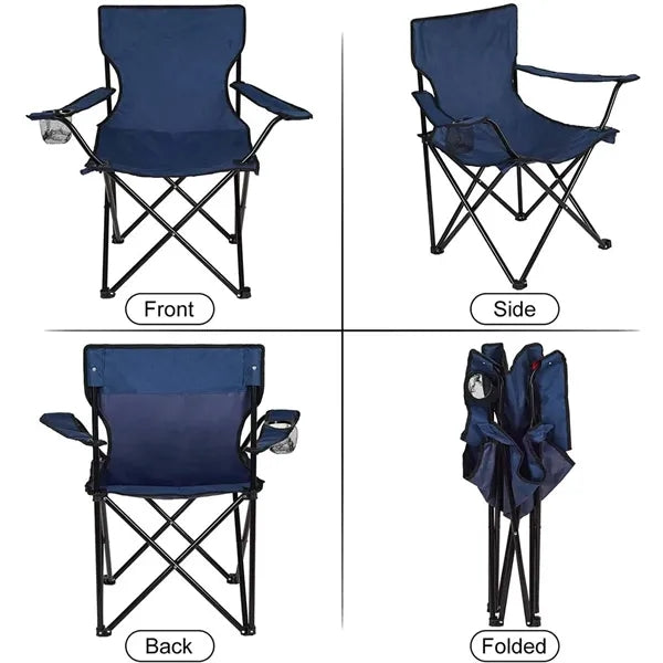 Outdoor Camping Padded Quad Rod Arm Chair