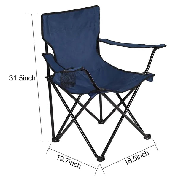 Outdoor Camping Padded Quad Rod Arm Chair