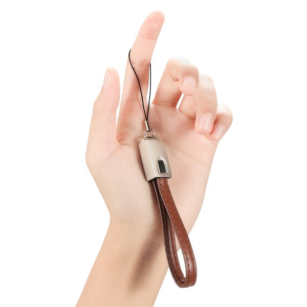 Leather keychain data cable