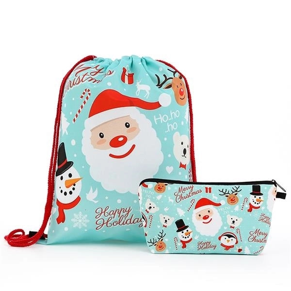 Christmas pull-string gift bag