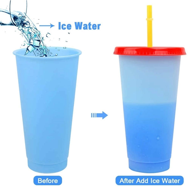 Color changing plastic cups