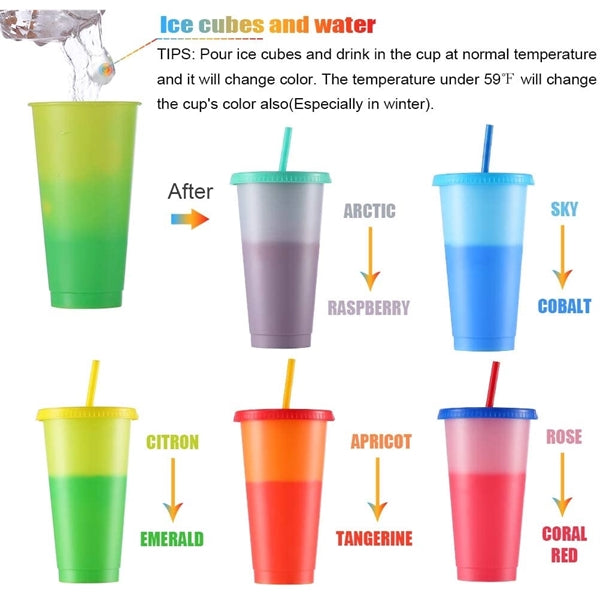 Color changing plastic cups