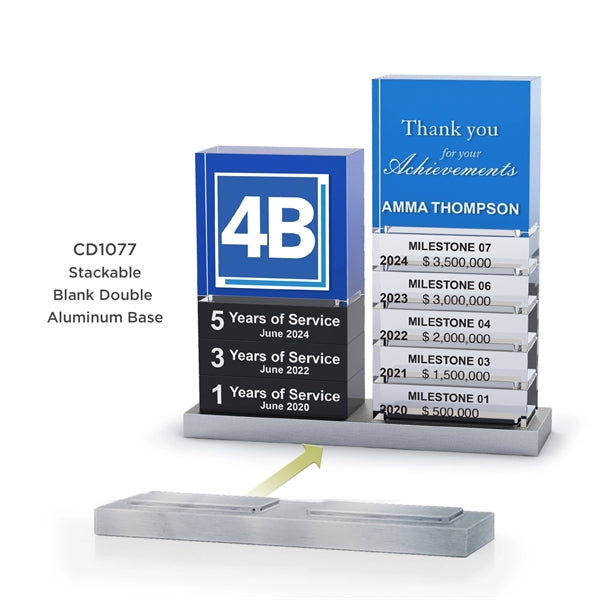 Stackable Blank Double Aluminum Base