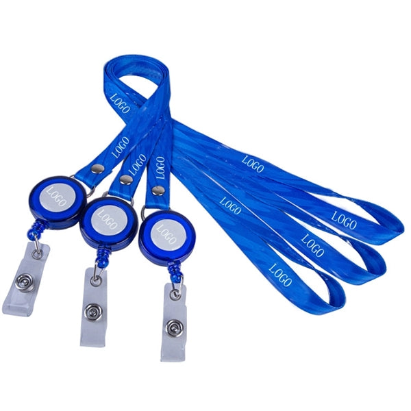 Lanyard with Round Retractable Badge Holder