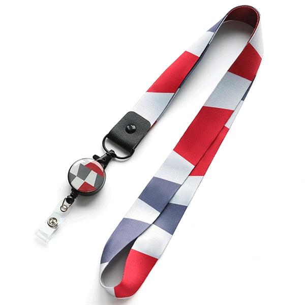 Lanyard with Round Retractable Badge Holder
