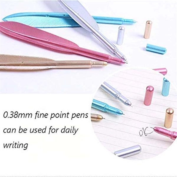 Feather Shape Gel Ink Pens