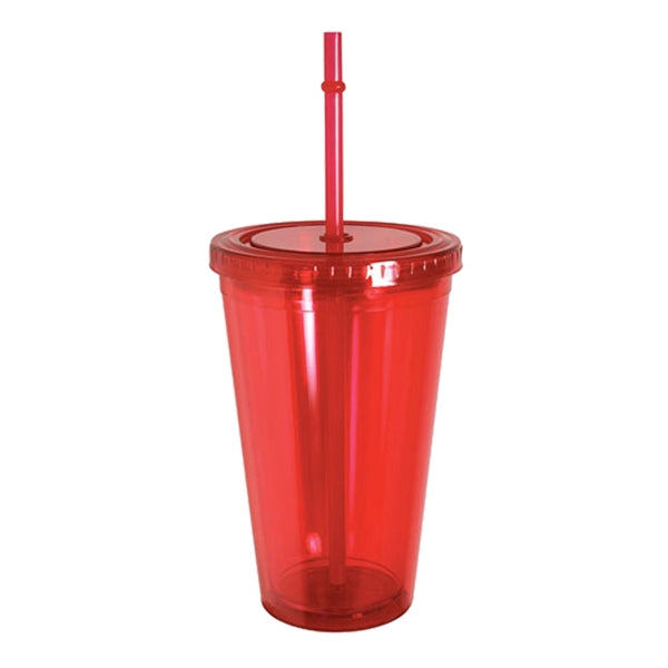 16 oz. Retractable Straw Acrylic Cup