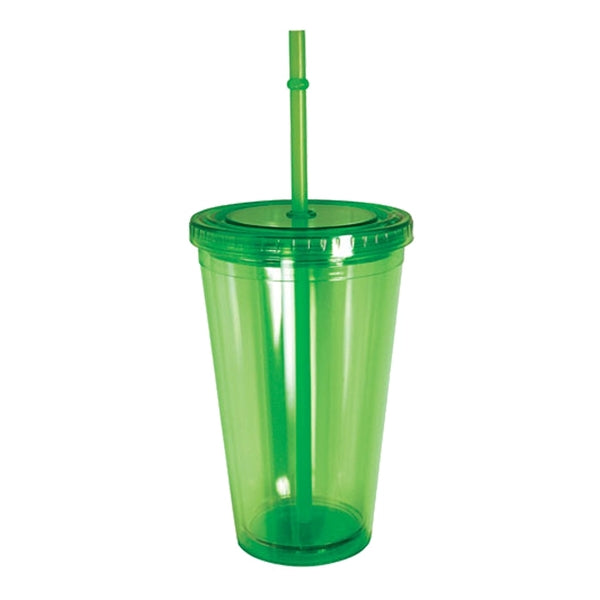 16 oz. Retractable Straw Acrylic Cup