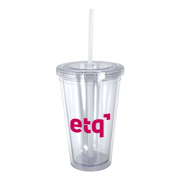 16 oz. Retractable Straw Acrylic Cup