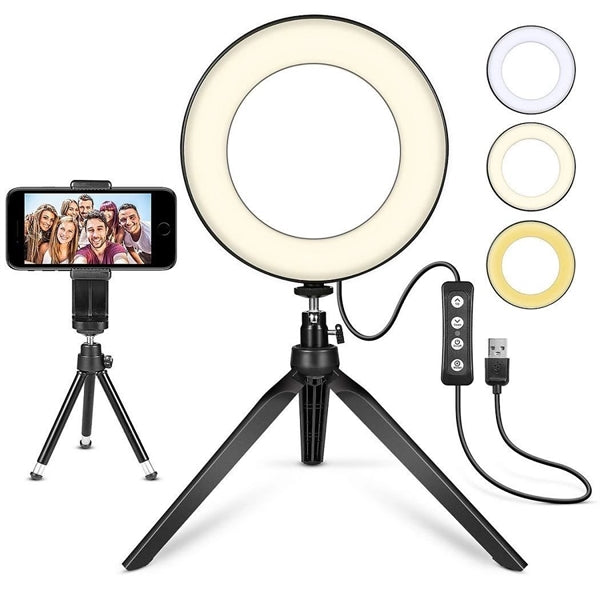 LED Ring Light 6" with Tripod Stand