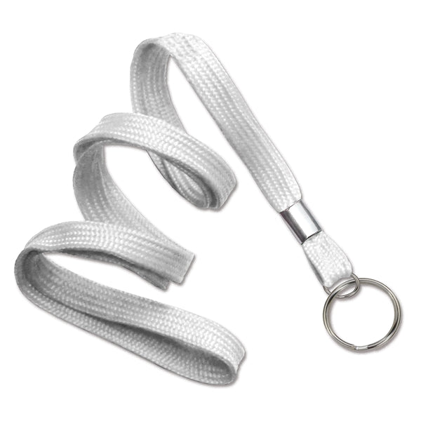 3/8" Blank Non-Breakaway Polyester Lanyards with Split Ring