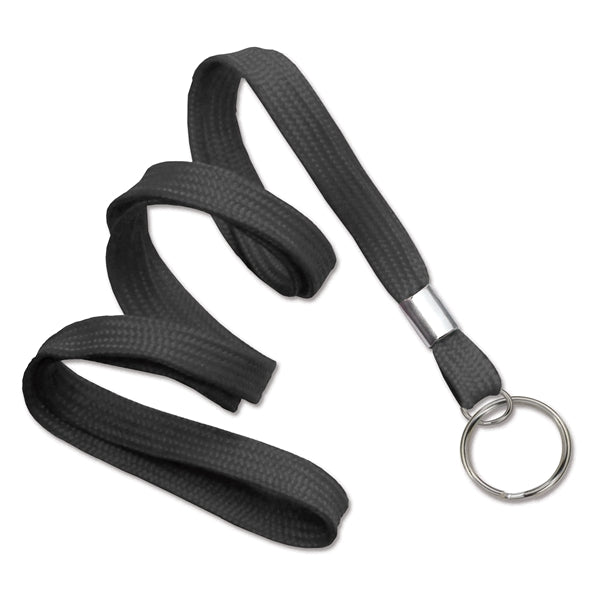 3/8" Blank Non-Breakaway Polyester Lanyards with Split Ring