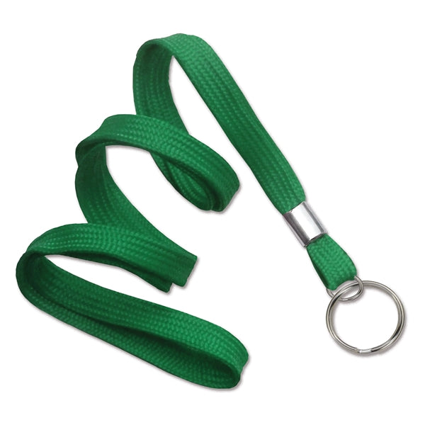 3/8" Blank Non-Breakaway Polyester Lanyards with Split Ring