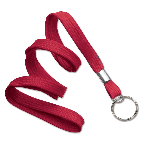 3/8" Blank Non-Breakaway Polyester Lanyards with Split Ring