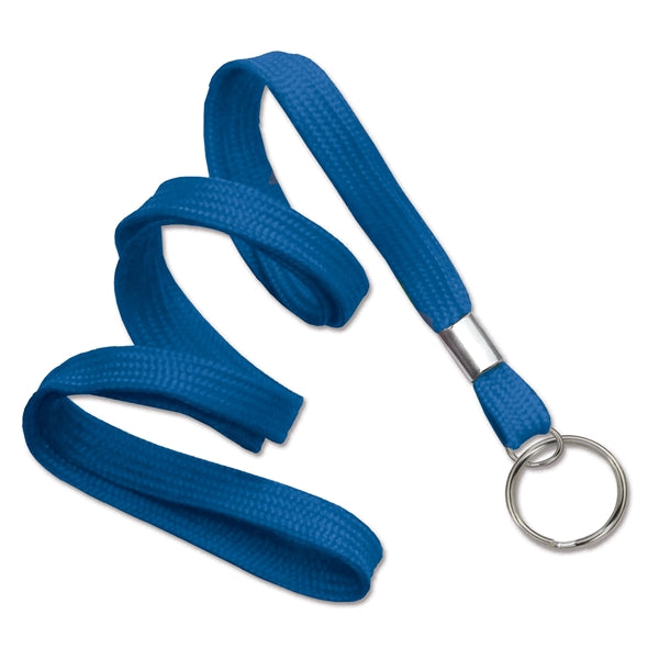 3/8" Blank Non-Breakaway Polyester Lanyards with Split Ring