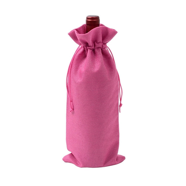 Burlap Wine Gift Bag with Drawstring