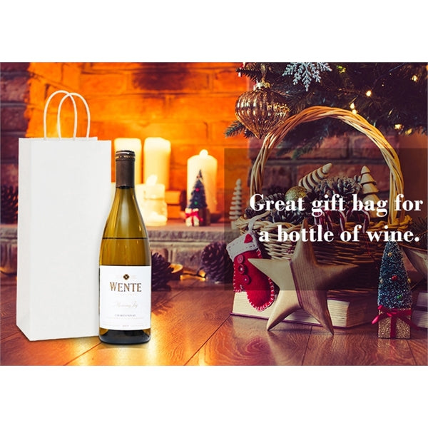 Kraft Paper Wine Gift Bag with Handles