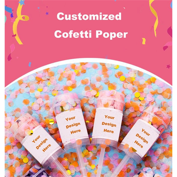 Push Pop Confetti Poppers Cannon