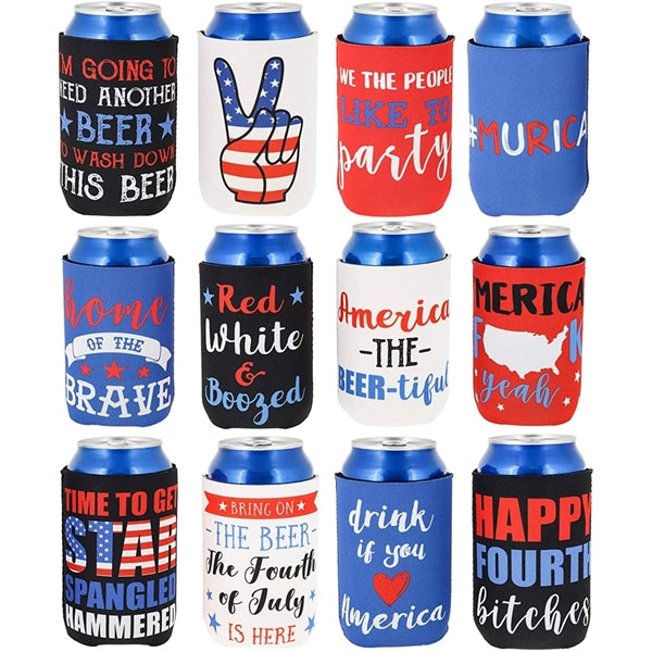12OZ Full Sublimation Insulated Neoprene Beer Sleeve Covers