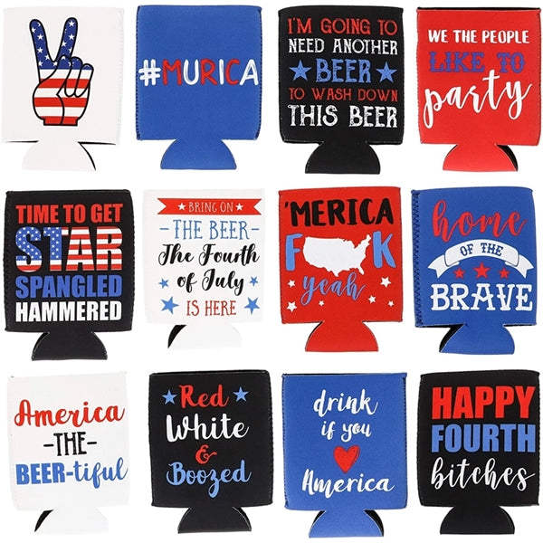 12OZ Full Sublimation Insulated Neoprene Beer Sleeve Covers