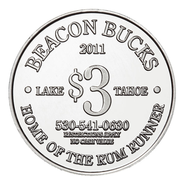 Aluminum coin - natural silver color