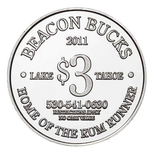 Aluminum coin - natural silver color