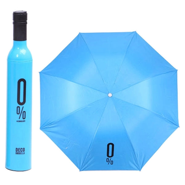 Folding Umbrella with Wine Bottle
