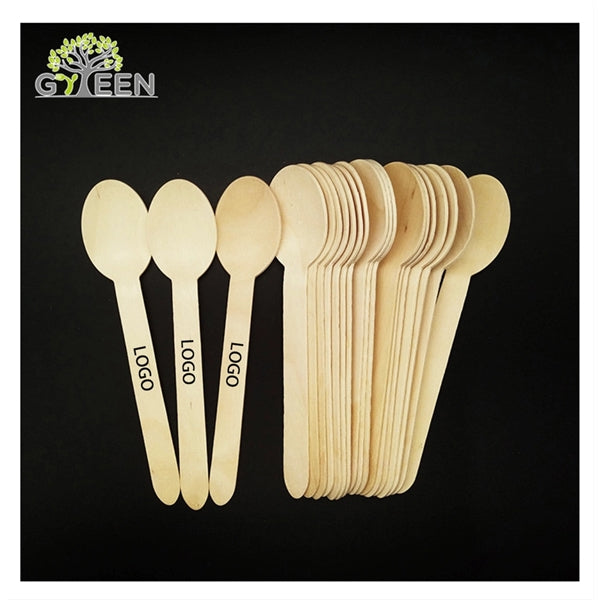 Wood Cutlery Dessert Spoons Disposable Spoon