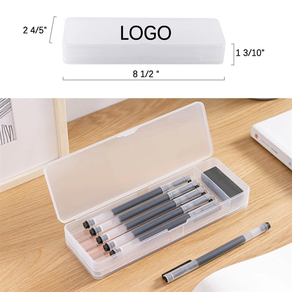 Double-deck Frosted Translucent Pen Case