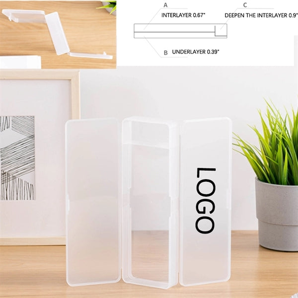 Double-deck Frosted Translucent Pen Case