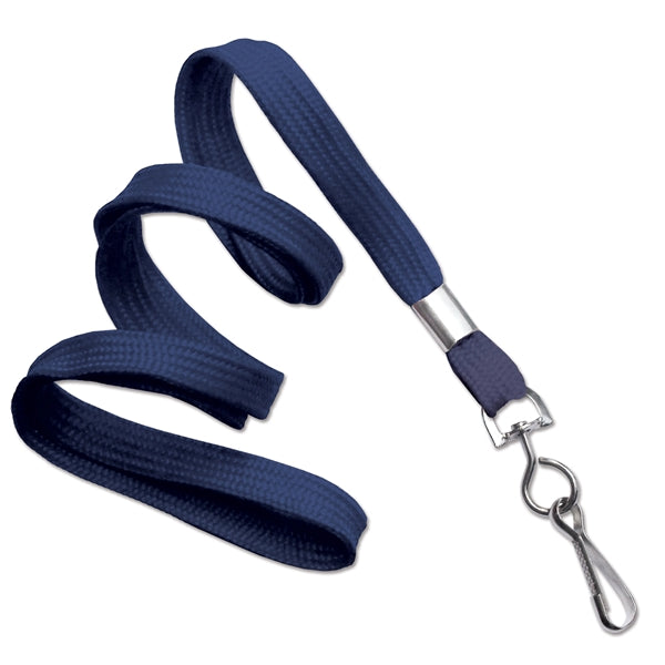 3/8" Blank Non-Breakaway Polyester Lanyards with Swivel Hook