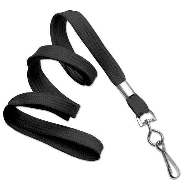 3/8" Blank Non-Breakaway Polyester Lanyards with Swivel Hook