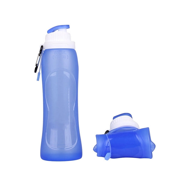 17 Oz. Collapsible Silicone Water Bottle