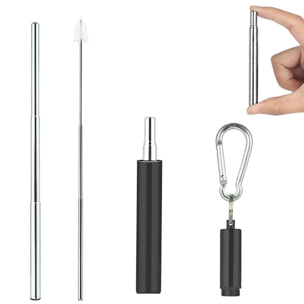 Telescopic Collapsible Stainless Steel Straw