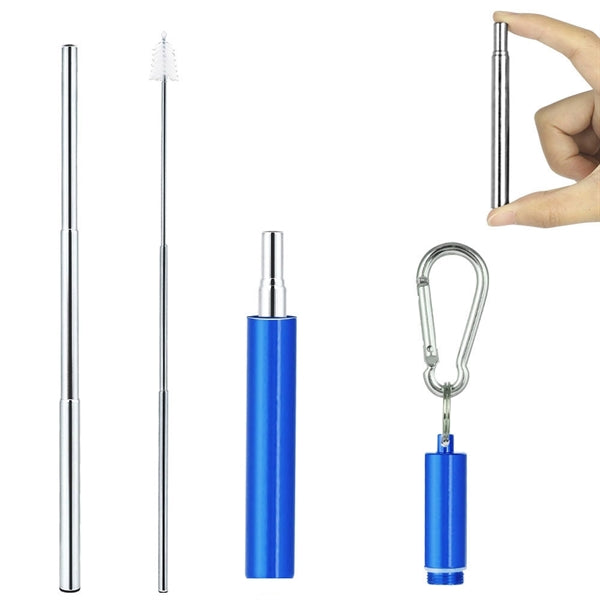 Telescopic Collapsible Stainless Steel Straw