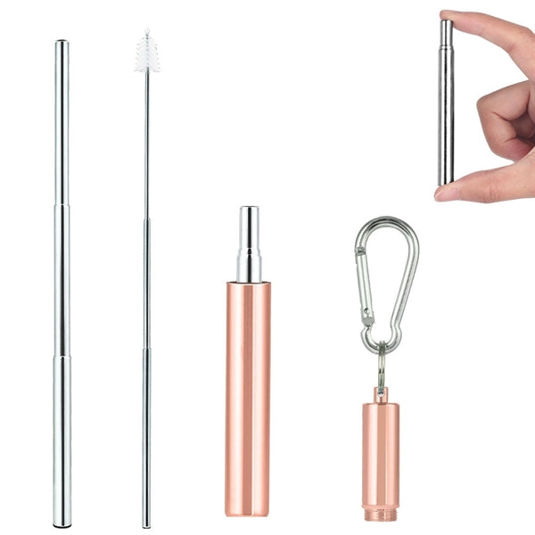 Telescopic Collapsible Stainless Steel Straw