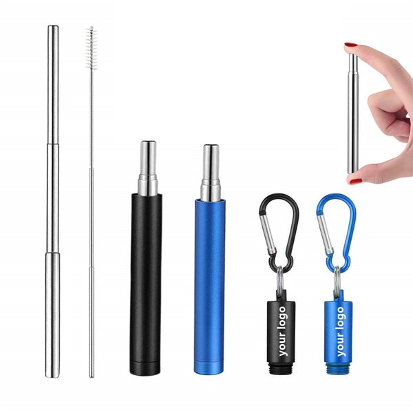 Telescopic Collapsible Stainless Steel Straw
