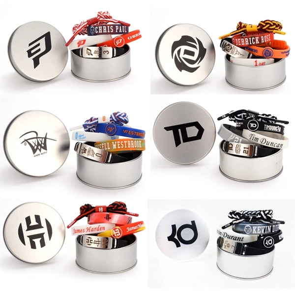 NBA 5-piece Silicone Wristband Bracelets