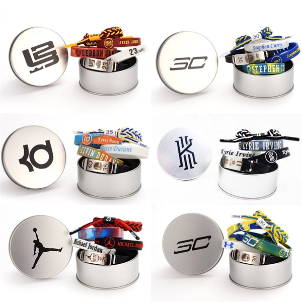 NBA 5-piece Silicone Wristband Bracelets