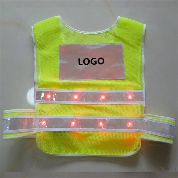 LED Reflective Vest for Night Patrol/Cycling/Traffic