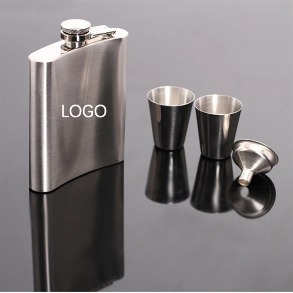 4pcs/set Stainless Steel Hip Flask, Shot Glass and Funnel