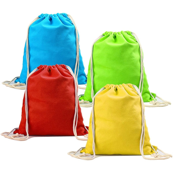 100% Cotton Drawstring Backpacks