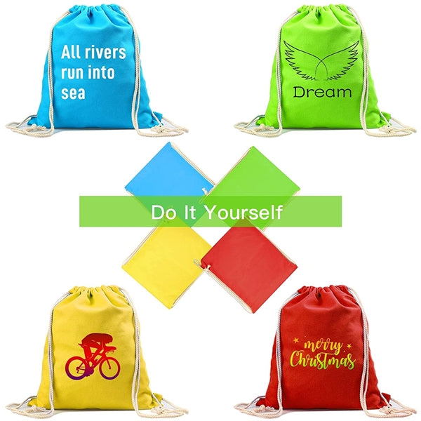 100% Cotton Drawstring Backpacks