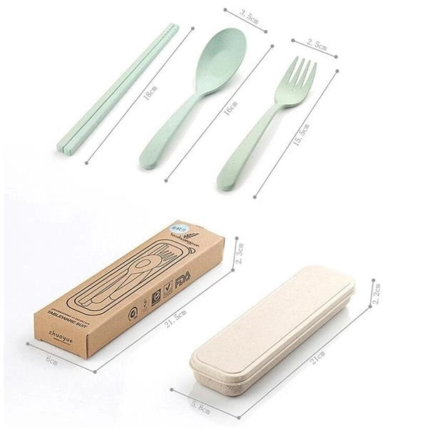 3pcs Portable Flatware Set With Case
