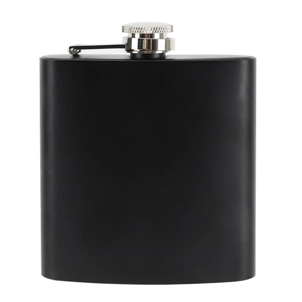 6oz. Matte Black Hip Flask