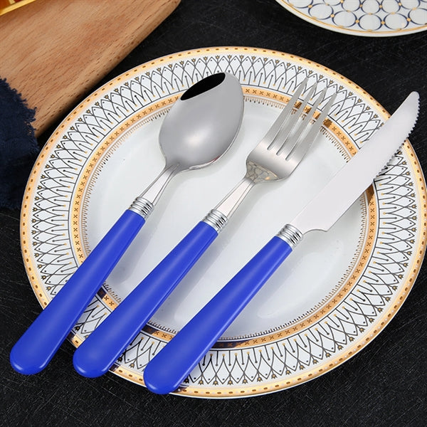 Plastic Handle Camping Tableware Set