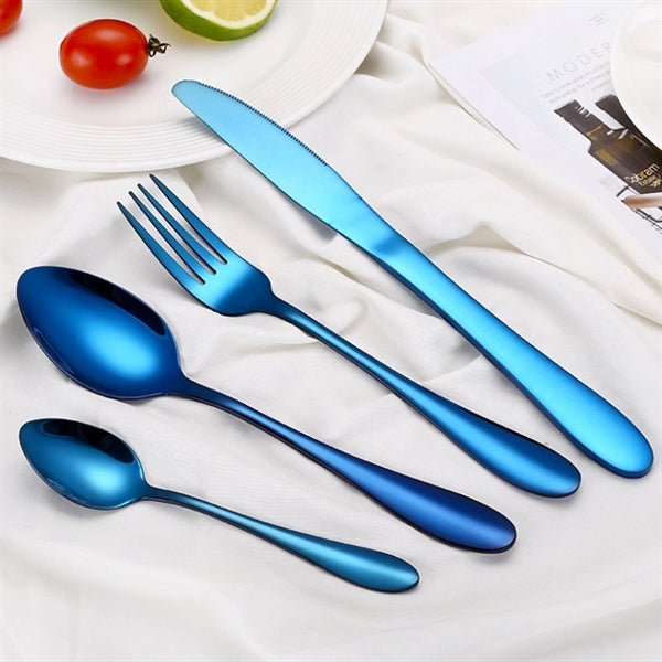 4PCS Stainless Steel Upscale Dinnerware Set